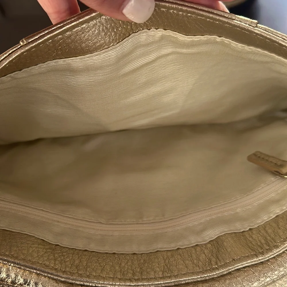 Lilly Pulitzer Gold Clutch with Pearl Accents NWOT - Picture 6 of 9